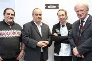 <p>Daniel Bilodeau, directeur des études à l'ECTQ, Martin Matte, professeur à l'ECTQ, Gabriel Rochette, professeur à l'ECTQ, et Paul Warren, critique de cinéma et professeur retraité de la Faculté des lettres.</p>