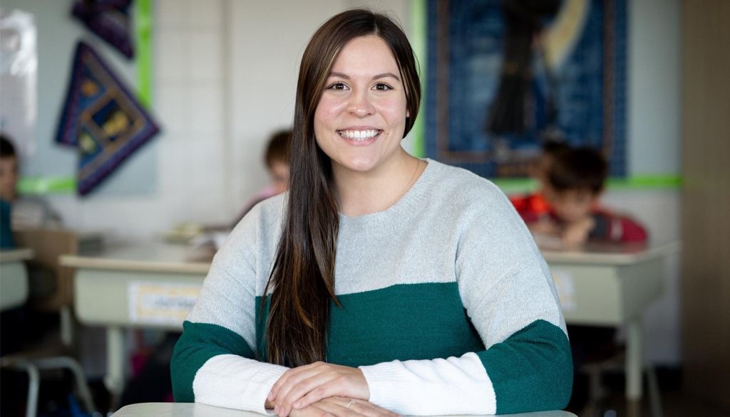 <p>Avec l’enseignement, Émilie Brisebois espère faire une différence dans la vie de ses élèves. «Ce métier permet de créer de beaux liens, particulièrement au primaire.»</p>