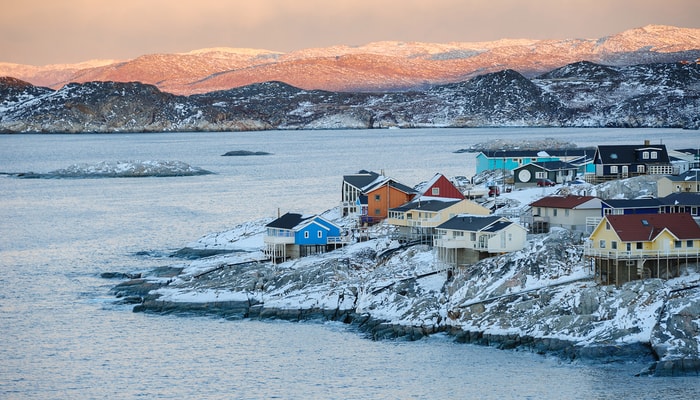 Aperçu de la ville d'Ilulissat, sur la côte ouest du Groenland