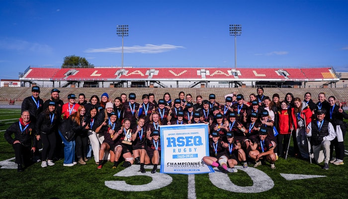 L'équipe féminine de rugby a remporté le titre provincial du RSEQ contre les Gee-Gees d'Ottawa et participera au Championnat U SPORTS du 29 octobre au 2 novembre à l'Université de la Colombie-Britannique