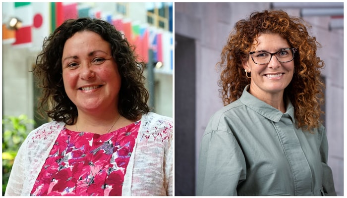 Caroline Biron (à gauche) est directrice du Centre d'expertise en gestion de la santé et de la sécurité du travail. Elle s’intéresse aux interventions organisationnelles pour réduire le stress au travail et les problèmes de santé psychologique. Elena Laroche (à droite) est spécialiste des mécanismes de gestion de la santé et de la sécurité au travail. Toutes deux sont professeures à la Faculté des sciences de l’administration.