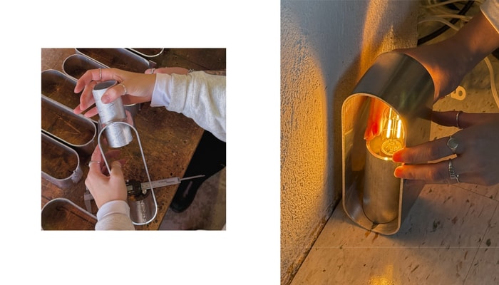 Créée par Camille Lavallée et Alexandre Marcil, la lampe met en valeur l’aluminium surcyclé, matériau auquel elle donne une seconde vie à travers une conception soignée. Ses lames horizontales permettent de moduler la direction et la diffusion de la lumière selon les besoins, tout en renforçant son esthétique brutaliste et distinctive. Grâce à son fini brossé et verni, chaque pièce gagne en durabilité et est conçue pour traverser le temps avec fiabilité. L’ampoule DEL à lumière chaude complète l’ensemble en créant une ambiance enveloppante et peut être remplacée facilement grâce à une conception ouverte et à son pied de lampe adapté.