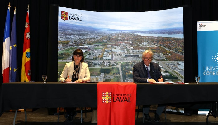 En 2022, Sophie D'Amours et Jeanick Brisswalter ont signé le renouvellement de l'accord de partenariat privilégié entre les deux établissements, à Québec.