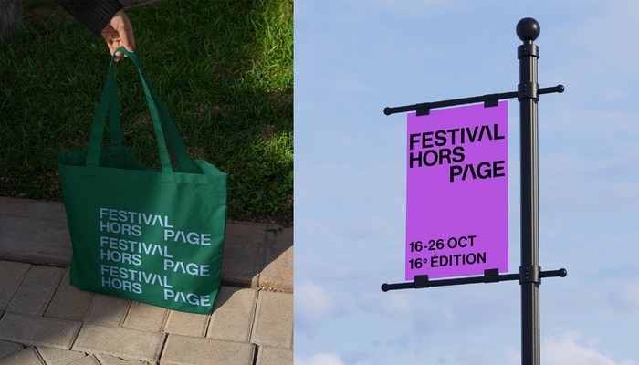 HorsPage. Image de marque par Alessandra Rosato, Aude Richer et Jihane Houhou. HorsPage propose une approche urbaine, culturelle et contemporaine de la littérature. Pensé comme une refonte du festival Québec en toutes lettres, le projet vise à renouveler son identité en repensant son nom, son univers visuel et sa stratégie afin d'en faire une marque plus cohérente et mémorable. Dans un contexte où les festivals font face à une concurrence culturelle accrue et où les arts littéraires conservent parfois une image classique, HorsPage cherche à transformer cette perception et à élargir son public.