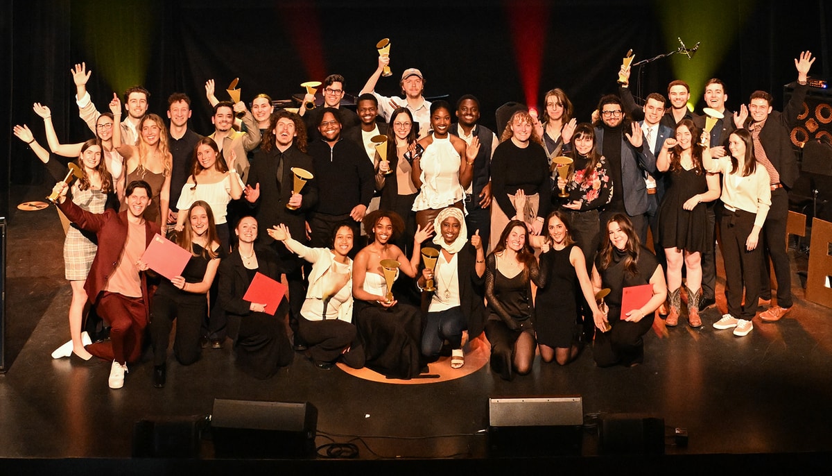 Les lauréates et lauréats au Théâtre de la Cité universitaire le 16 avril
