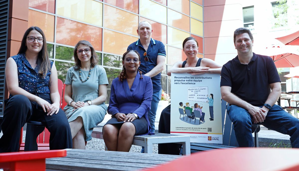 L'équipe du projet Laboratoires et groupes de recherche en santé est notamment composée de Karine Bouchard, Seima Souissi, Créscence Joëlle Mefou Tasong, Alban Da Silva, Marie-Josée Lavoie et Martin Pelletier.