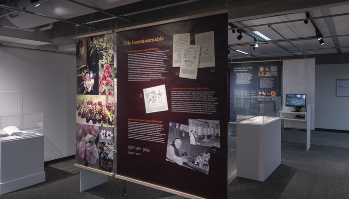 L'exposition Côté jardin – Vue sur le Roger-Van den Hende, présentée à la Bibliothèque de l'Université Laval