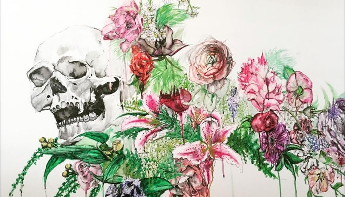 Dream on, encre et aquarelle, de Nancy Martel