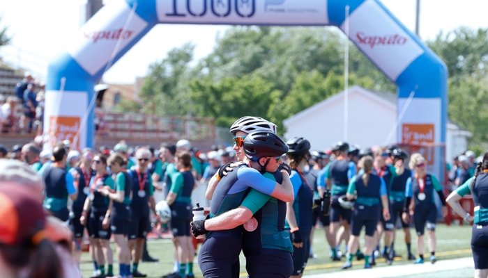 L'arrivée du 1000 km au stade TELUS-Université Laval