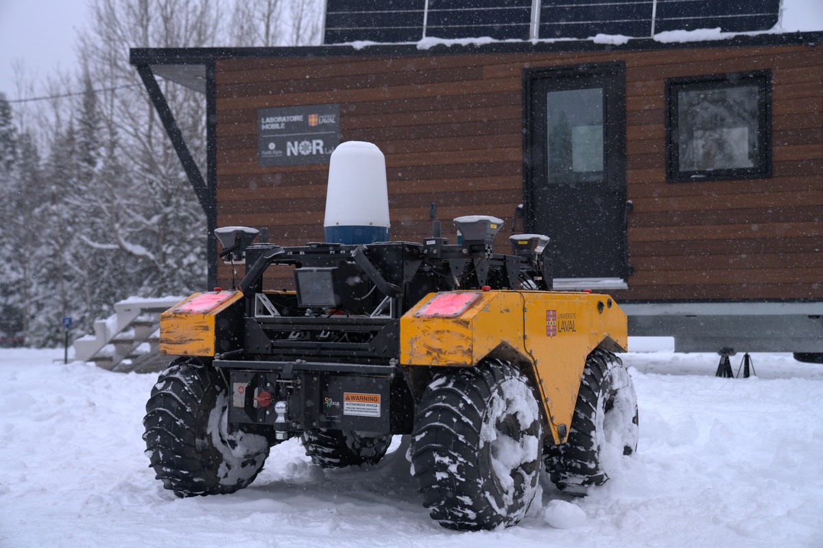 Les robots ont été testés dans les conditions hivernales de la Forêt Montmorency.