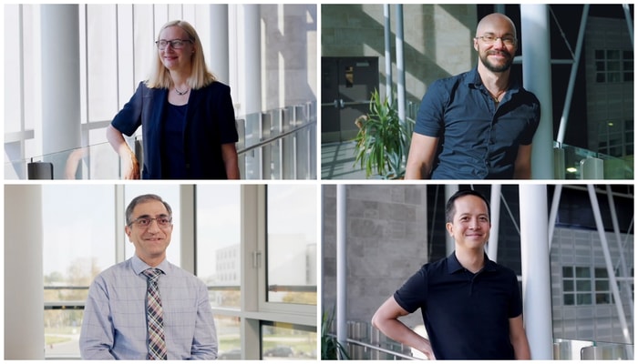 De gauche à droite, de haut en bas: Marie Nadeau, Alexandre Campeau-Lecours, Javad Mashreghi et Albert Dang-Vu.