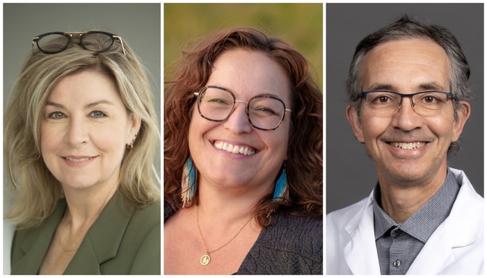 De gauche à droite: Nancy Gaudreau, Mélanie Lemire et Philippe Pibarot