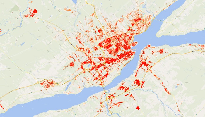 Les îlots de chaleur urbains dans la région de Québec durant la période 2020 à 2022