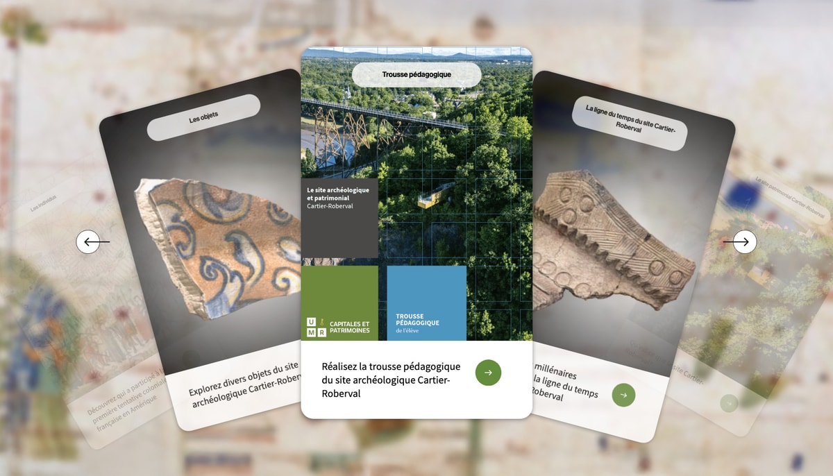 Un aperçu de la plateforme numérique consacrée au site archéologique Cartier-Roberval