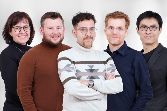 Caroline Duchaine, Paul George, Alireza Geravand, Jean-Frédéric Morin et Wei Shi, dont les travaux ont été honorés par le magazine Québec Science.