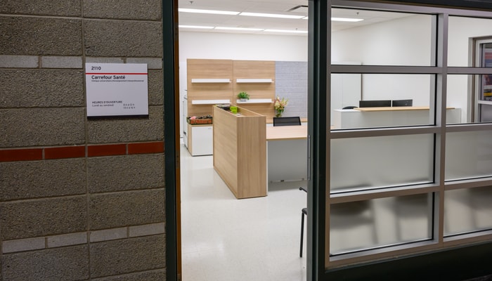 La salle d'accueil du Carrefour Santé, qui ouvre ses portes le 31 août.