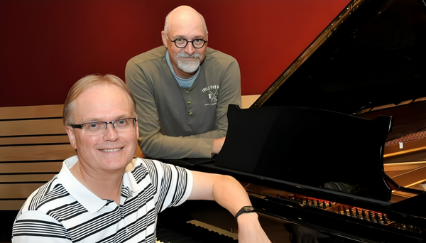 Marc-André Pépin et Serge Lacasse, professeur à la Faculté de musique et directeur du LARC, qui a réalisé l'album.