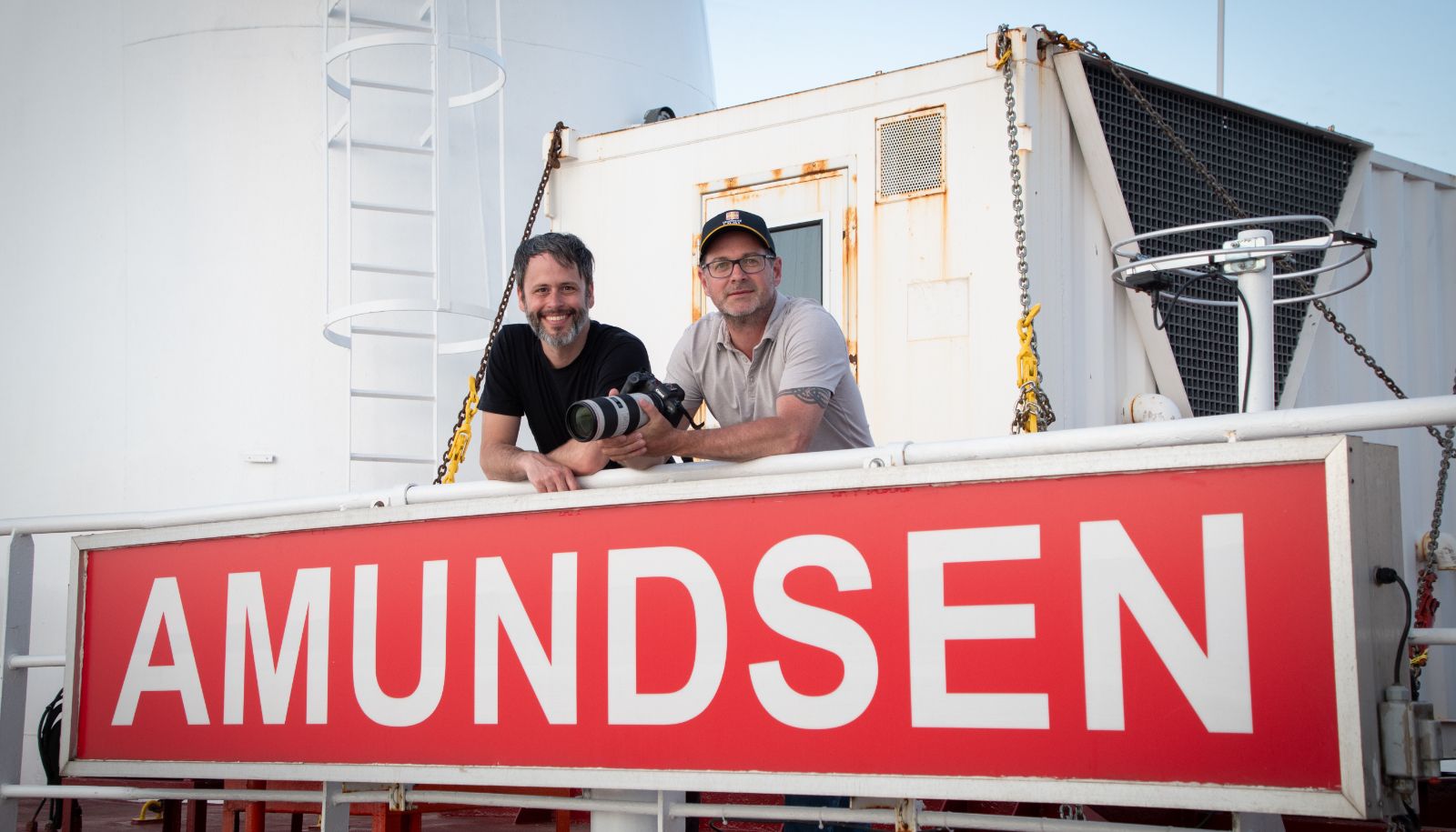 Reporter Matthieu Dessureault and photographer Yan Doublet