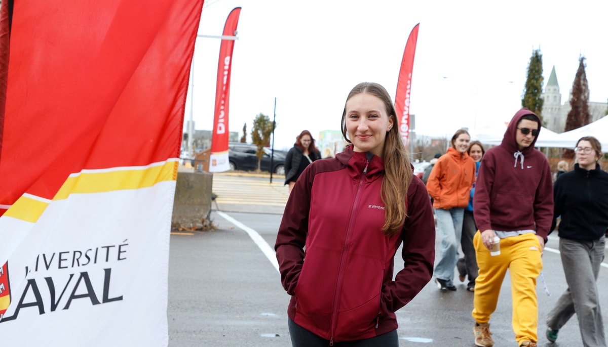 Marie-Soleil Marquis lors de sa visite du campus le 8 novembre