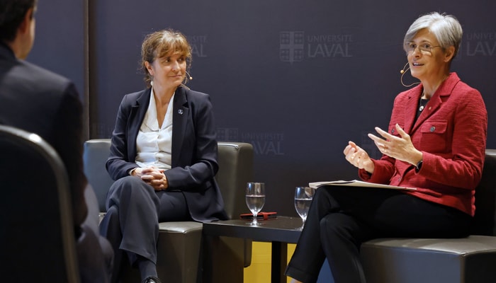 Le 2 octobre au Cercle du pavillon Alphonse-Desjardins, a eu lieu un café-conférence réunissant la présidente de Sorbonne Université, Nathalie Drach-Temam, et la rectrice Sophie D'Amours. Les échanges se sont déroulés sur le thème de l'université au cœur de la cité.