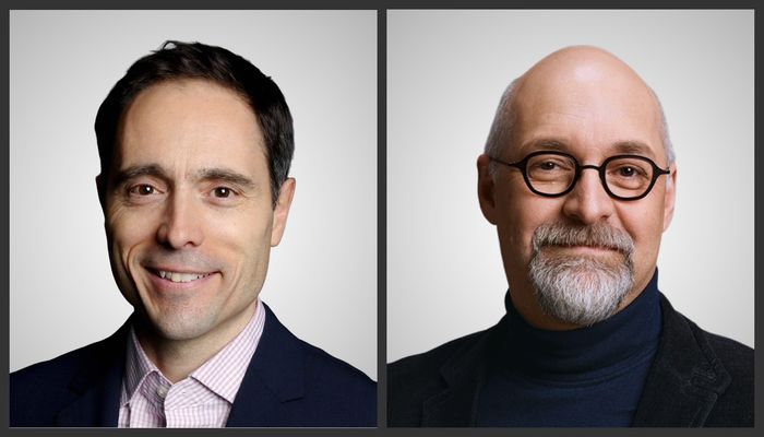 Jonathan Paquin, directeur de l’École supérieure d’études internationales, et Serge Lacasse, professeur à la Faculté de musique