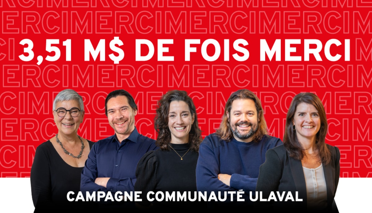 Les ambassadrices et ambassadeurs de la campagne 2026, de gauche à droite: Marie-Claire Bérubé, Alexandre Bacon, Sarah-Joëlle Bertrand, Étienne Bernier et Maripier Tremblay.