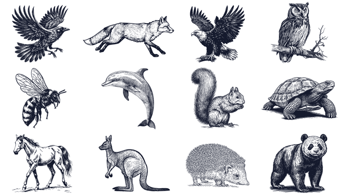 Les 12 profils en IA, liés à un animal, permettent de voir l’état de l'apprentissage, sans parler de niveau fort ou faible.