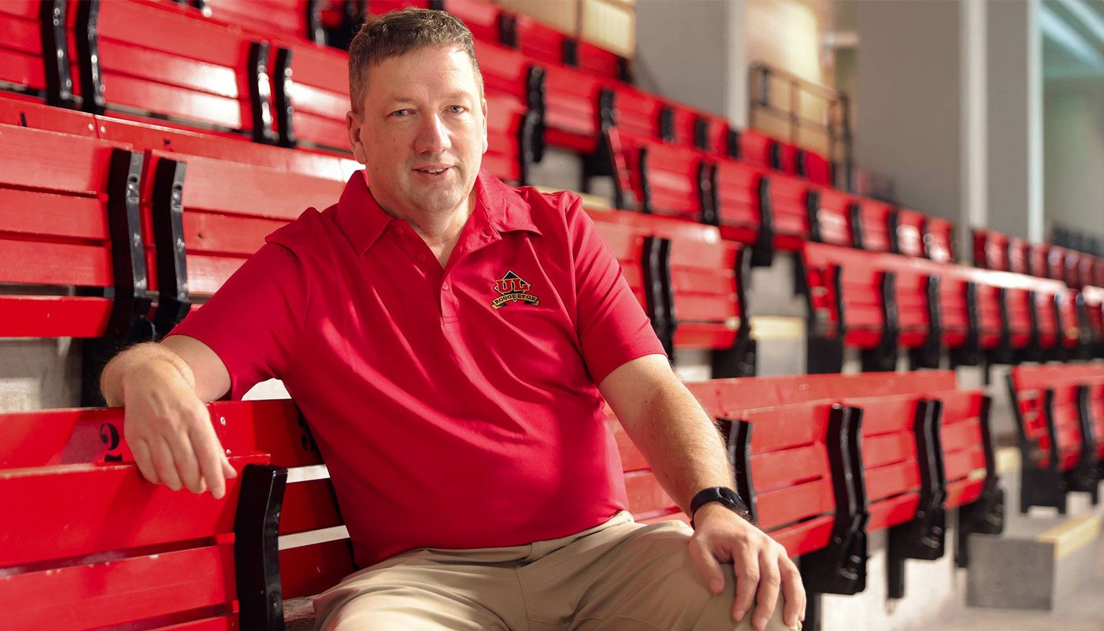 Pascal Dufresne, entraîneur-chef de l’équipe féminine de hockey Rouge et Or de l'Université Laval