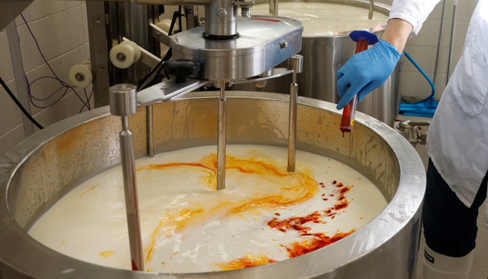 Le comité prépare sa recette de fromage fondu.