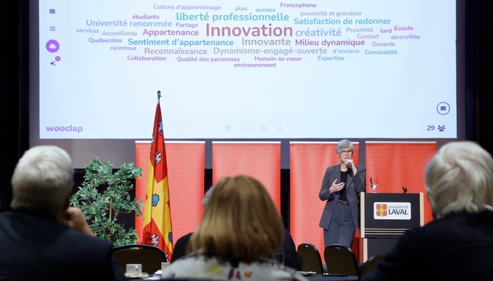«Vous avez un rôle central à jouer dans l'influence que peut avoir notre université sur l'évolution de l'enseignement supérieur en réponse aux transformations rapides que nous vivons», a indiqué la rectrice Sophie D'Amours lors de l'événement.