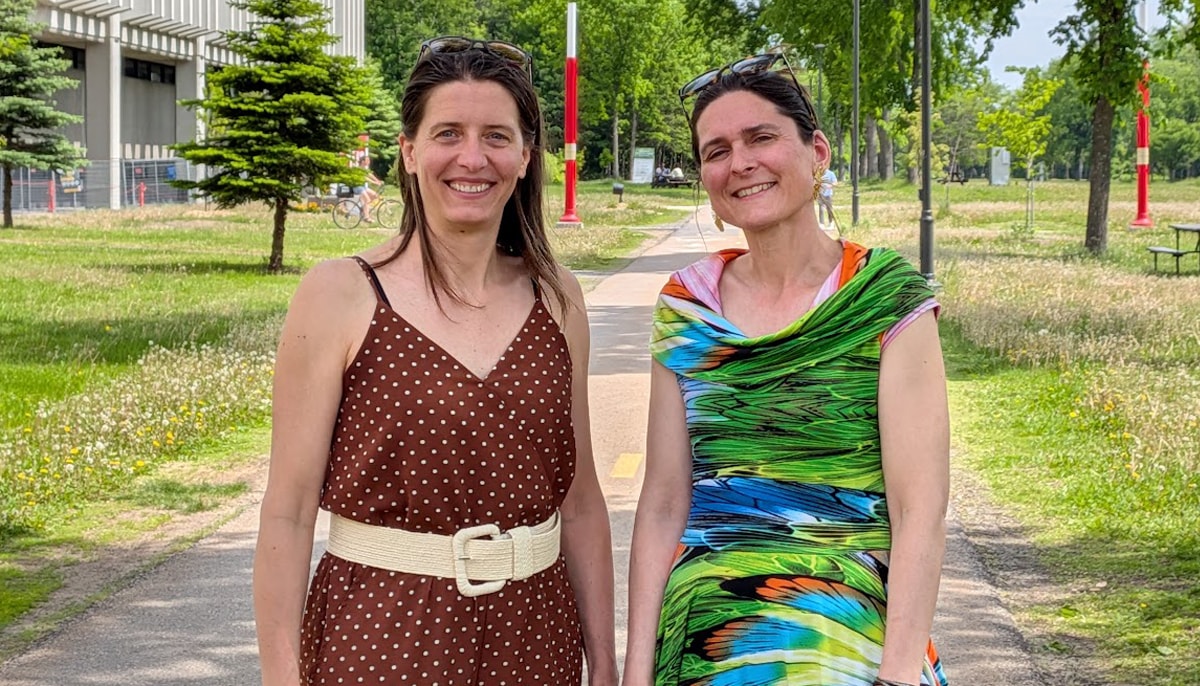 Célia Forget, coordonnatrice scientifique du CELAT, et Adèle Garnier, directrice du CELAT