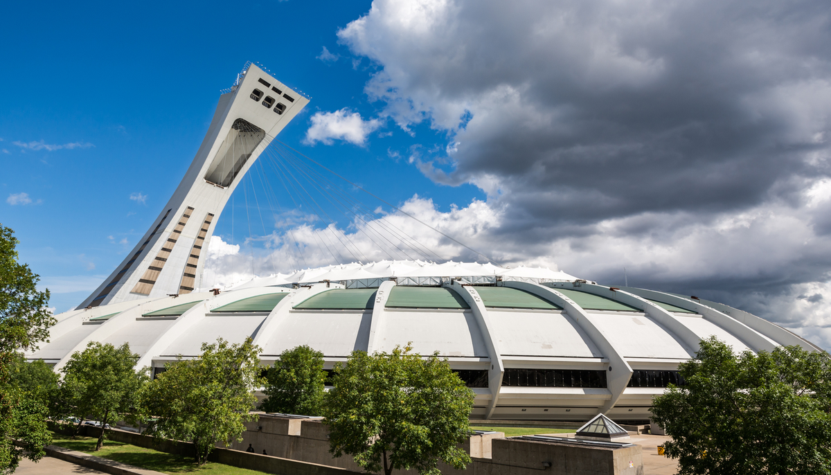 Le Stade olympique de Montréal, conçu par l'architecte français Roger Taillibert