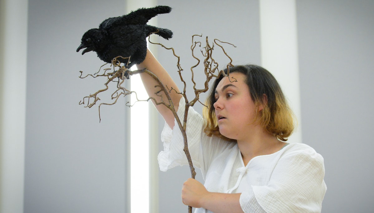 Azur Simard, étudiante à la maîtrise en musique – interprétation (soliste), interprète le rôle du corbeau dans la fable Le corbeau et le renard. Elle est l'une des trois chanteuses lyriques du spectacle Fables lyriques pour petits et grands enfants.