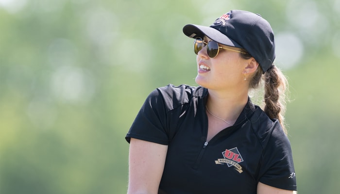 Sarah-Maude Martel au club de golf Le Marthelinois à Trois-Rivières lors du championnat provincial en 2025