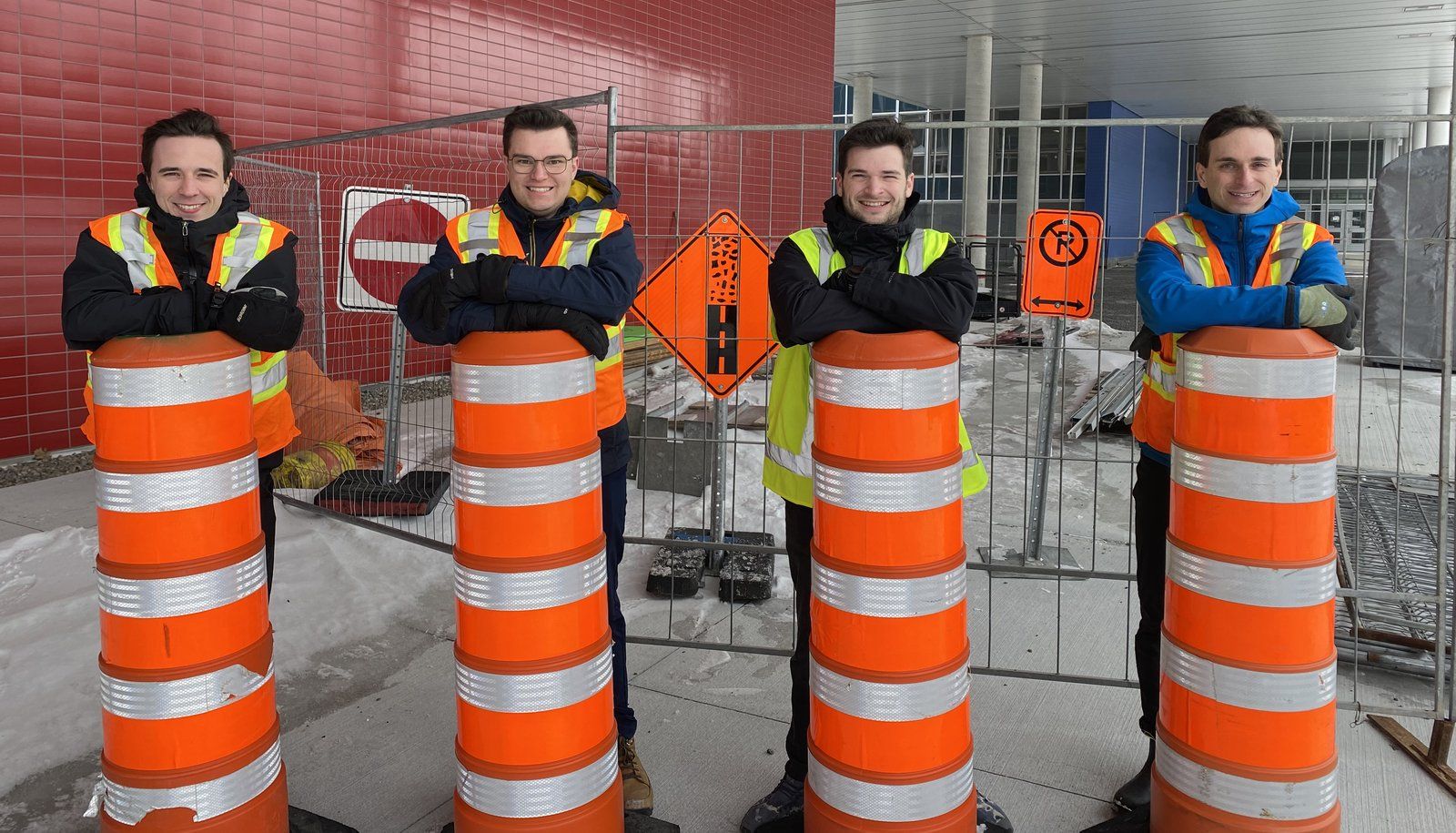 Les quatre étudiants fondateurs de KONOS Technologies. De gauche à droite: Justin Couturier, Jonathan Gauvin, Louis-Charles Baillargeon et Philippe St-Laurent.