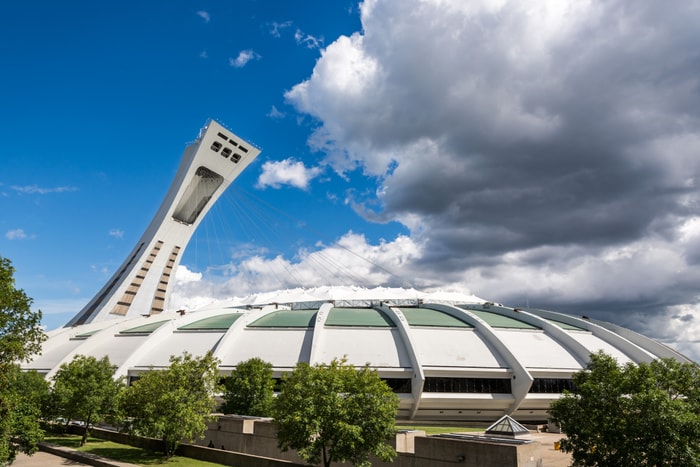 Le Stade olympique de Montréal, conçu par l'architecte français Roger Taillibert