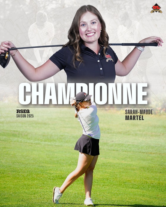 Sarah-Maude Martel, de l’équipe féminine de golf Rouge et Or de l'Université Laval.