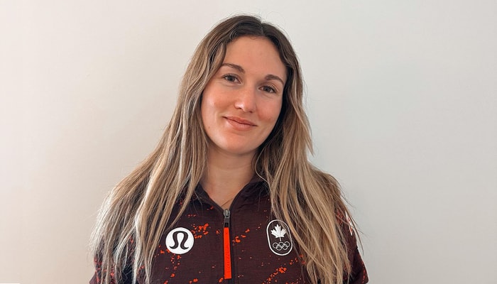 Laurianne Desmarais-Gilbert, à l'annonce de sa qualification pour les Jeux de Milan-Cortina 2026