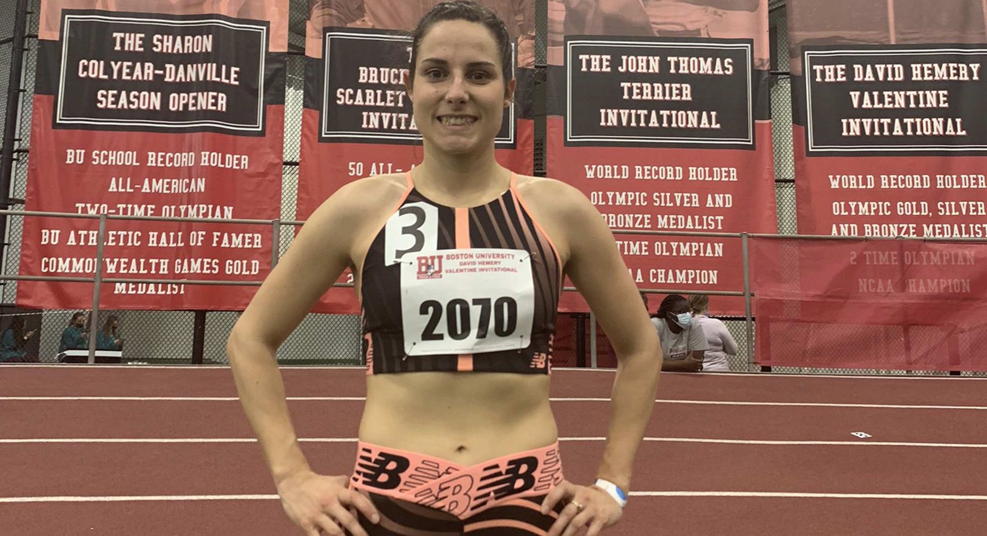 <p>Jessy Lacourse, de l'équipe d'athlétisme Rouge et Or.</p>