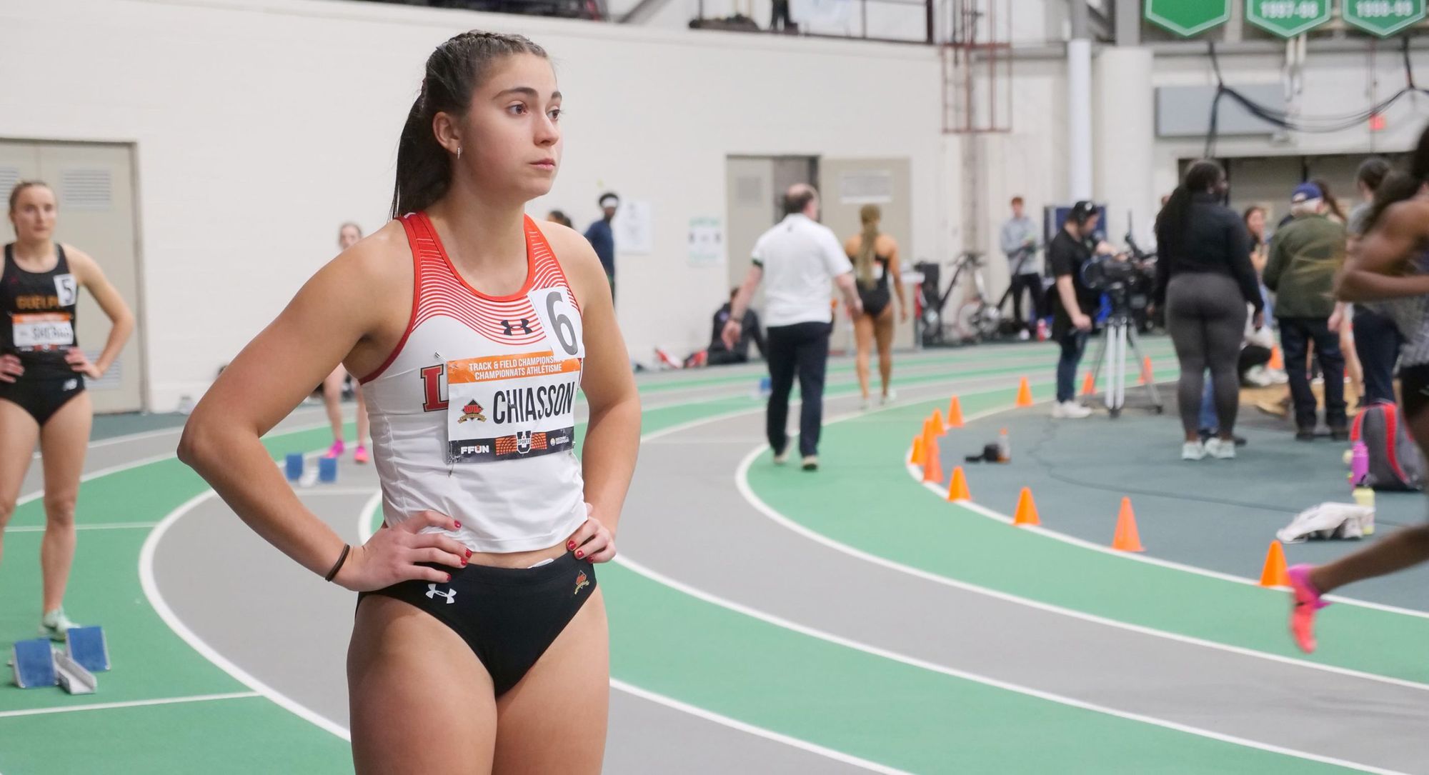 <p>Frédérique Chiasson, du club d'athlétisme Rouge et Or de l'Université Laval. </p>