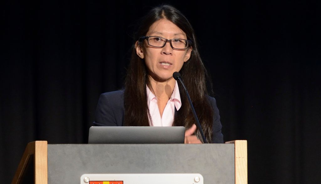 Joanne Liu lors de la rencontre publique du 20 septembre, à l'Université Laval.