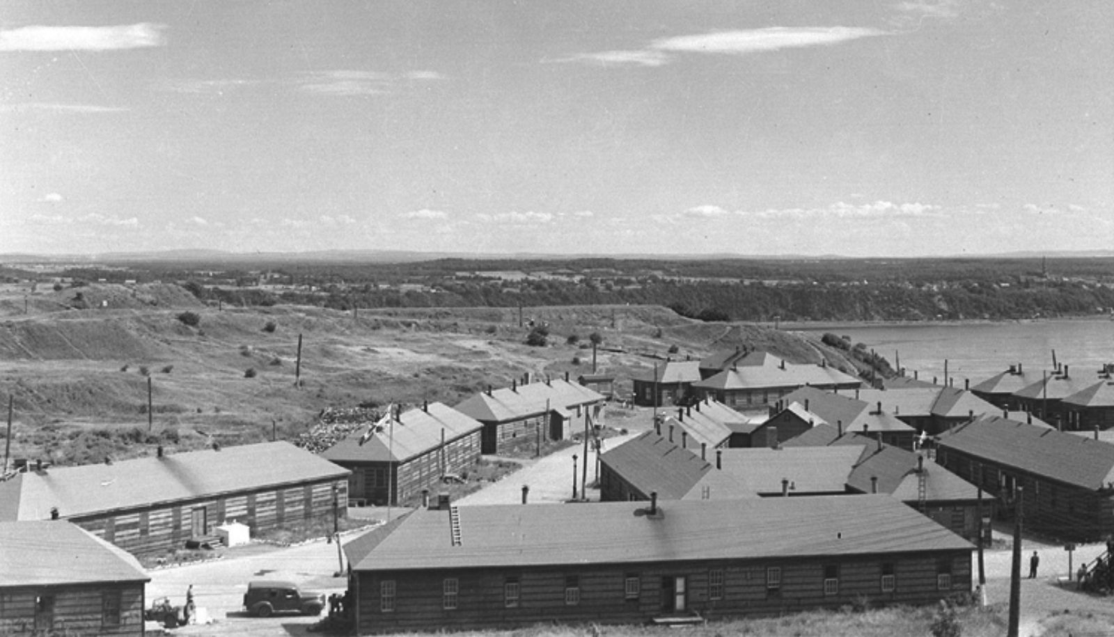 <p>Les Cove Fields en 1945</p>