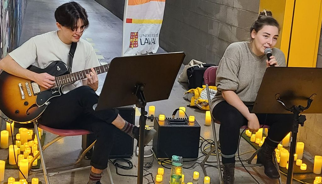 Ce ne sera pas la première prestation musicale dans les tunnels de l'Université. Ce moment d'introspection et de rassemblement est offert par Mon équilibre ULaval et la Faculté de musique.