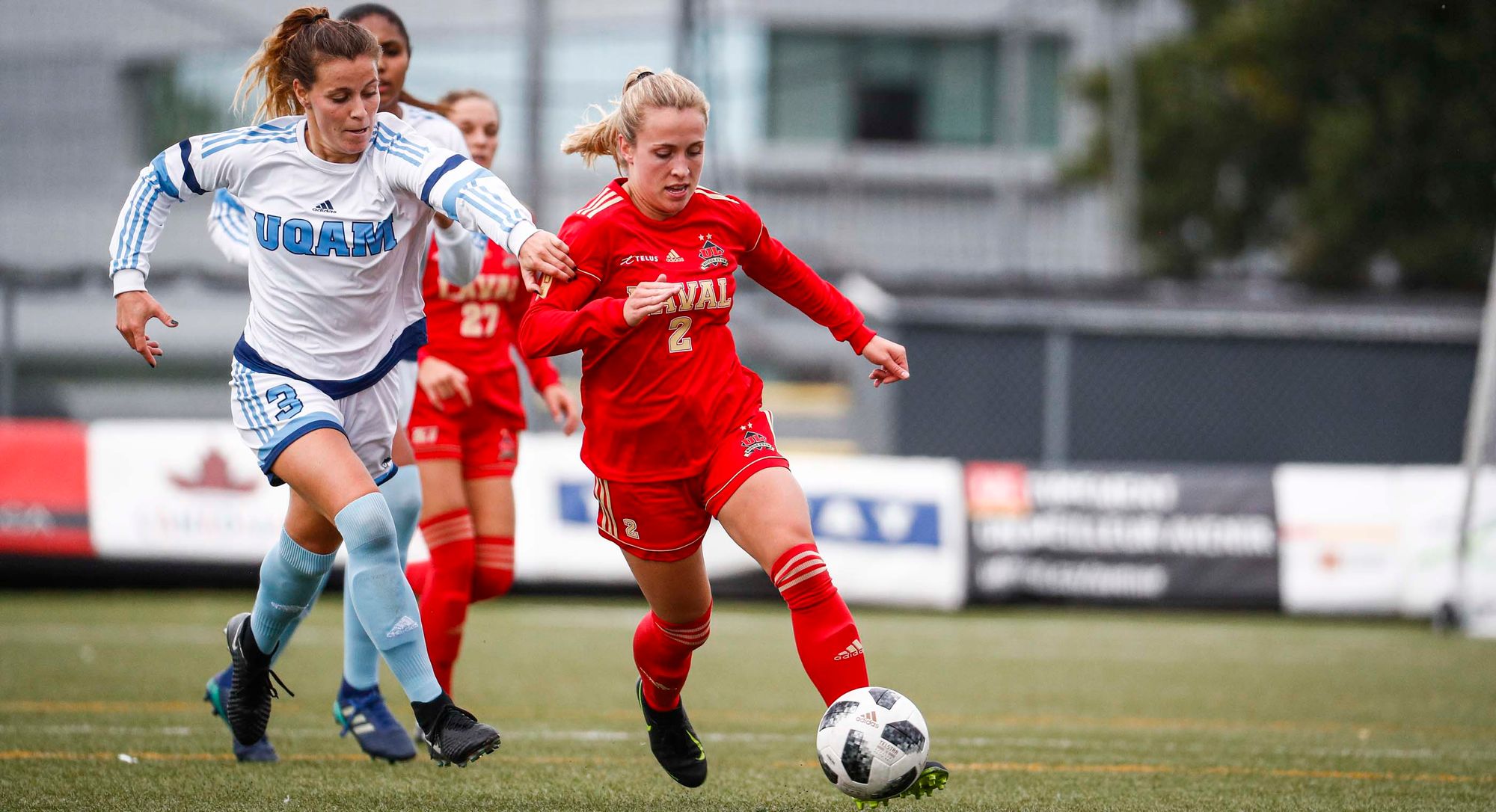 Le club de soccer féminin du Rouge et Or affrontait les Citadins de l'UQAM le 15 septembre à Montréal.