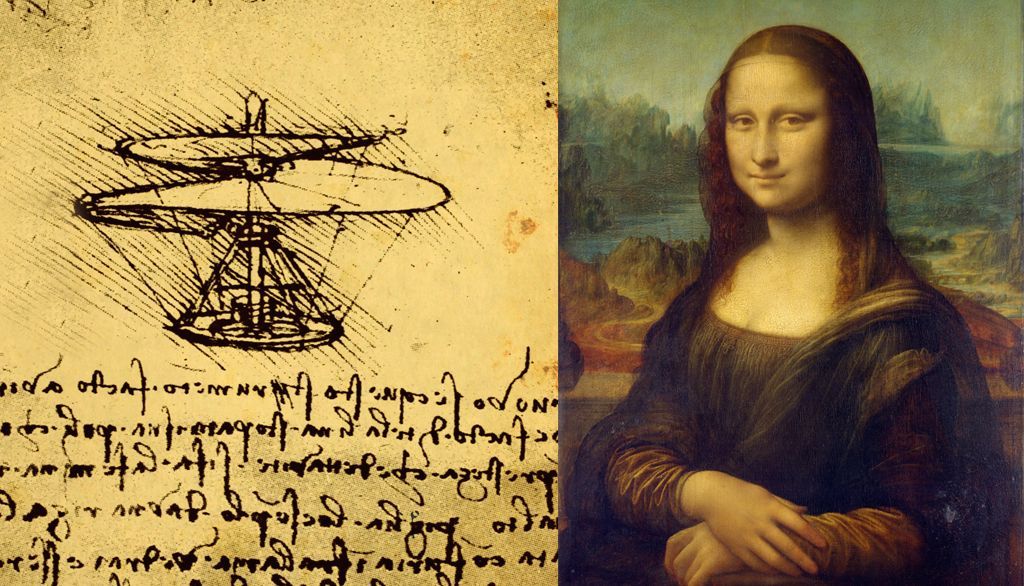 <p>La vis aérienne et La Joconde, deux réalisations marquantes de Léonard de Vinci, ingénieur et artiste italien du 15e siècle qualifié de génie universel. Cet aéronef à hélice à vol vertical est considéré par certains comme l’un des précurseurs de l’hélicoptère moderne. Quant à La Joconde, il s’agit de l’un des plus célèbres tableaux au monde. Chez Vinci, l’art et la science ont cohabité au plus haut niveau.</p>