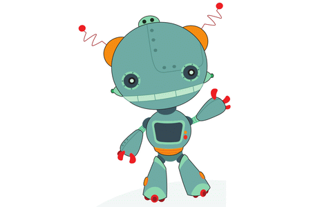 Vibot communique par l'entremise de Scratch, un logiciel conçu au MIT pour le développement d'animations et de jeux, mais qui peut aussi servir à programmer un robot.