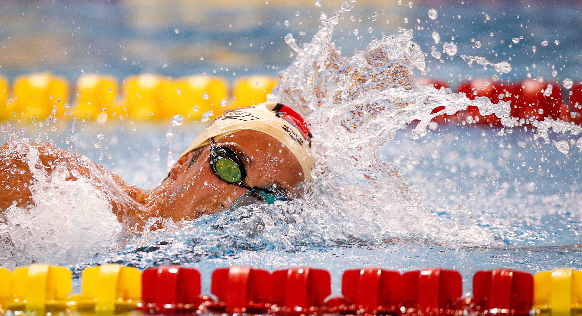 Nathan Beaudin-Bolduc, nageur du club Rouge et Or.
