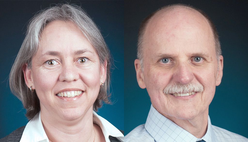 <p>Guylaine Pepin et Pierre Verret donnent ensemble le cours Fondements en sciences biomédicales/Examen clinique au DEC-BAC de la Faculté des sciences infirmières.</p>