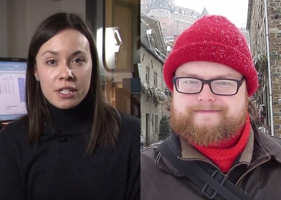 Dans sa vidéo, Audrey Dutilly explique les effets de la négligence parentale sur le développement des sons de la parole chez des enfants québécois âgés de 3 et 4 ans.Dans sa vidéo intitulée Voix de guerre, Joseph Gagné est d'abord filmé au Michigan, puis dans le Vieux-Québec.