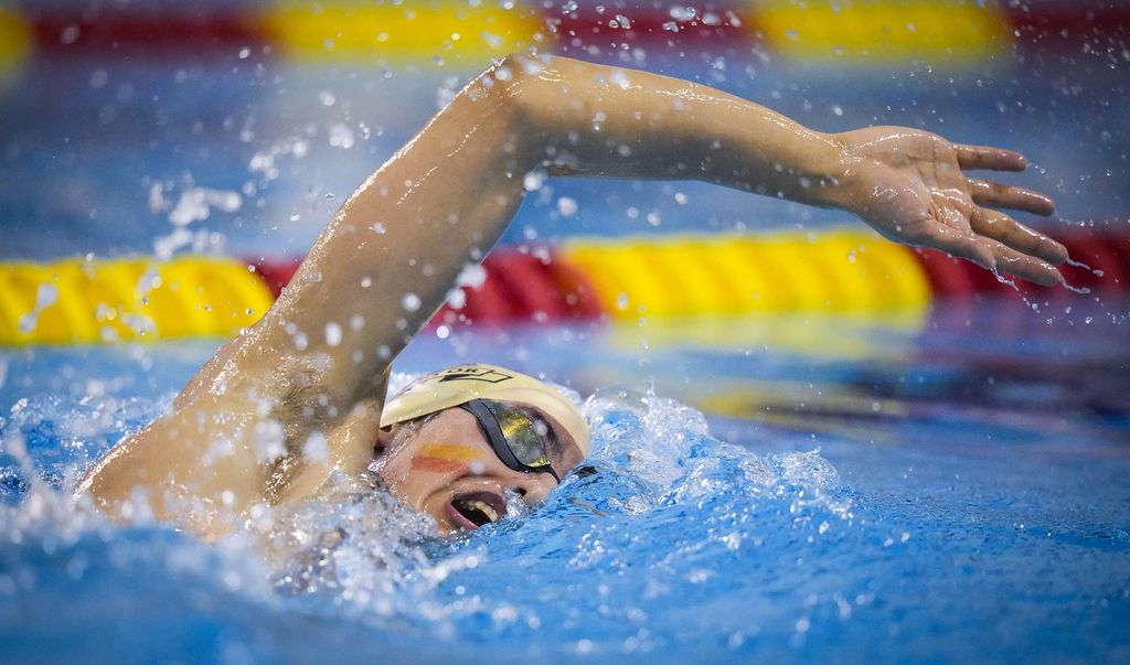 Juan Pablo Collazos, du club de natation Rouge et Or de l'Université Laval.